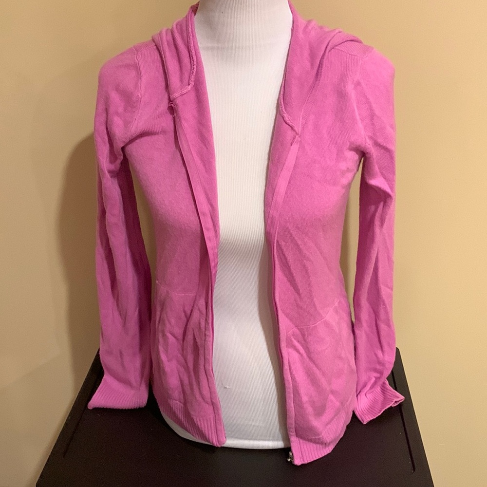 Zip up pink hoodie